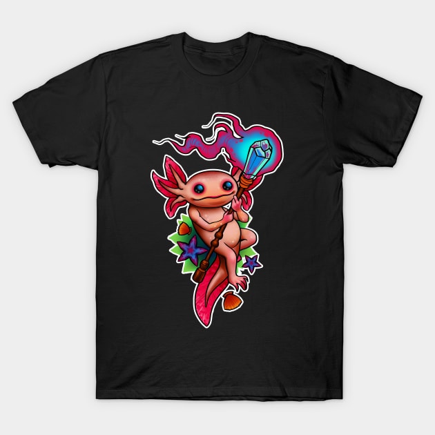 magic axolotl T-Shirt by HandsHooks